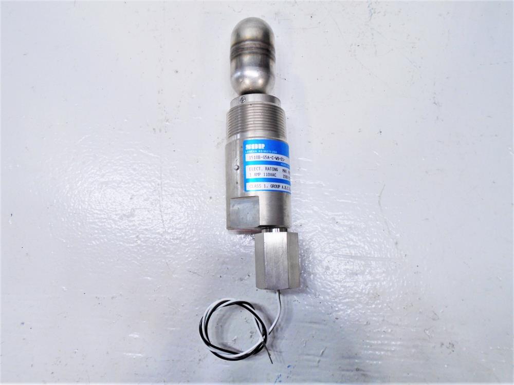 SOR 1.5" Electric Float Level Switch 1510BG5ACW9ES, Stainless Steel